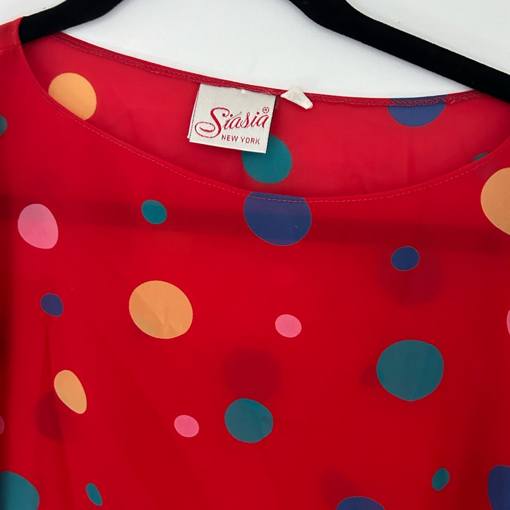Vintage Polka Dot Blouse - Loose Fit - Picture 3 of 4